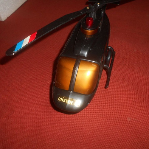 Mister P Black Bird battery-operated police helicopter 1970, like new