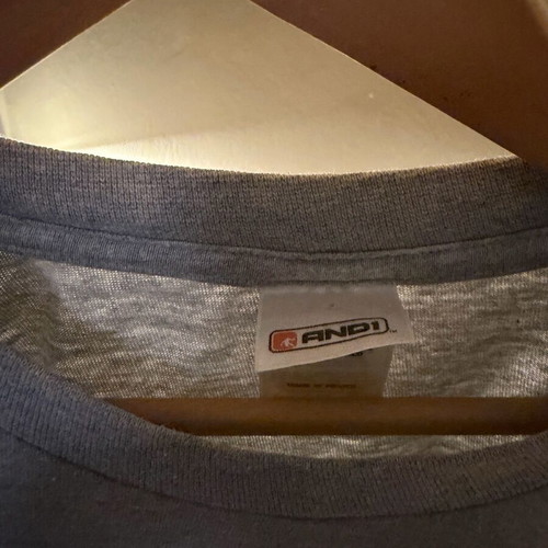 And1 basketball shirt used, size Medium, gray