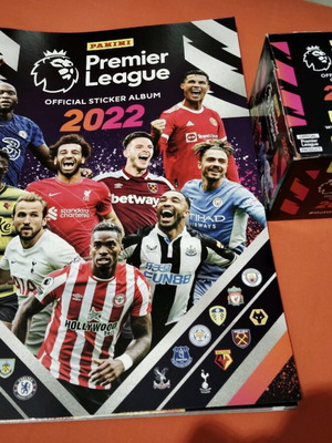 Panini албум Premier League 2022 нов, празен с 6 стикера и 40 пакетчета