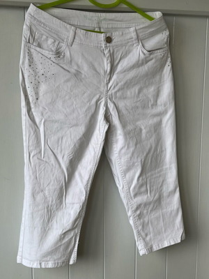 Capri white pants like new, Charles Voegele, size XL
