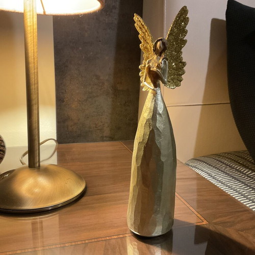 Decorative angel with golden wings, like new