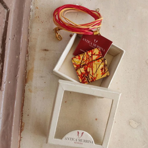 Murano Antica Murrina Venezia necklace like new with box and certificate