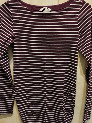 H&M Mama striped long-sleeve blouse for pregnancy like new, S-M