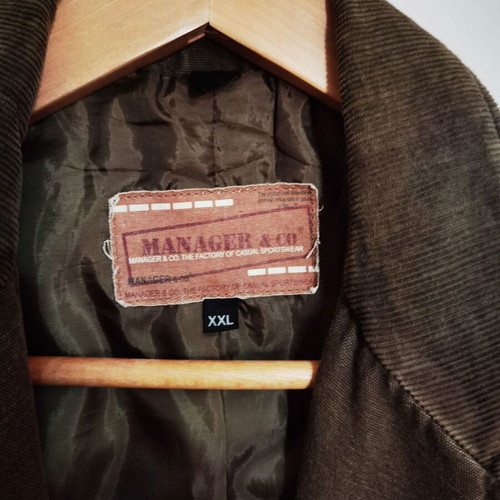 Manager men's jacket brown like new, XXL