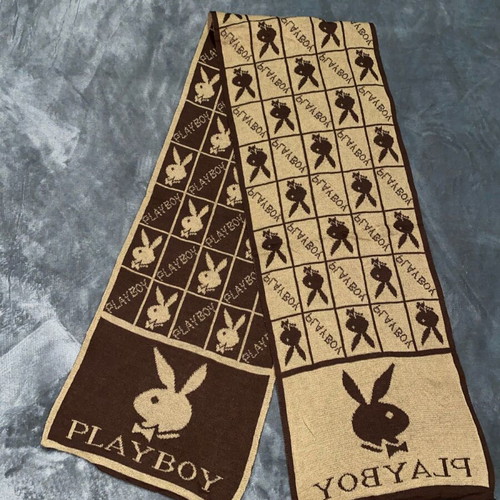 Playboy scarf new, brown and beige
