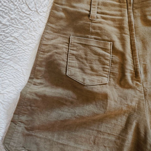 Khaki velvet shorts like new, size M