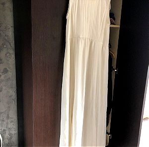H&M μακρύ maxi λευκό βραδυνο φόρεμα δαντελα