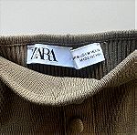  Μπλουζάκι Zara crop top Λαδί Medium
