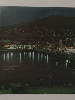 Καρτ ποστάλ "Καβάλα - Η παραλία τη νύχτα" μεταχειρισμένη, έγχρωμη
