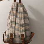 Claire's backpack used, beige, missing zipper part