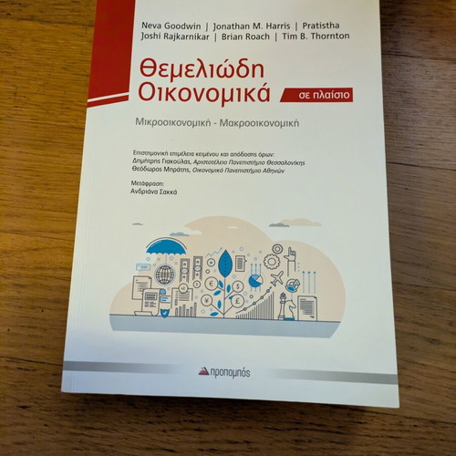Themeliodi Oikonomika Academic Book like new, Greek