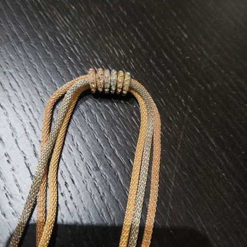 Bracelet and necklace set new in beige and gold tones