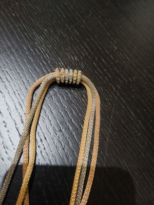Bracelet and necklace set new in beige and gold tones