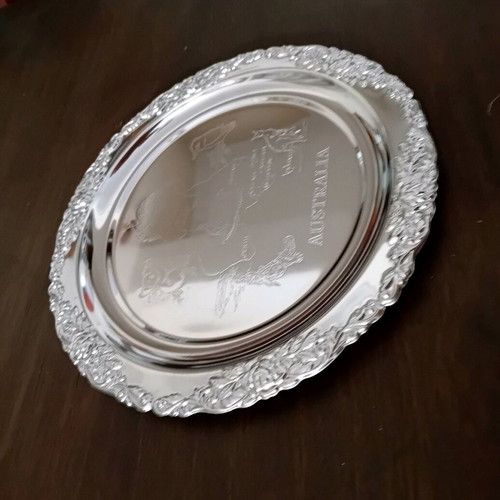 Round new plate with Australian designs, diameter 22 cm