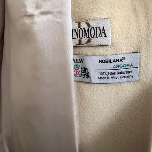 Vintage angora and lambswool blazer made in West Germany like new, cream
