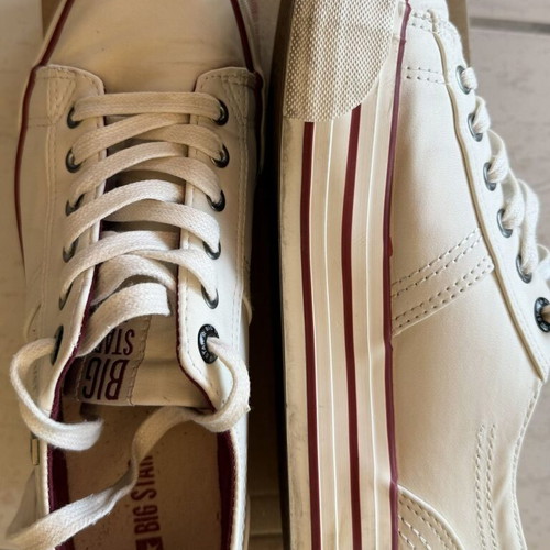 Big Star white leather sneakers like new, size 40