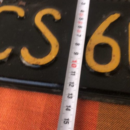 California license plate 1963 used, authentic