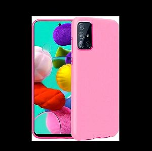 Θήκη Σιλικόνης Matt Για Samsung Galaxy A31 / A31S Ροζ