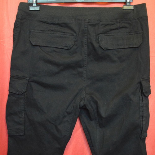 H&M men's pants black size L new Regular Fit Cargo