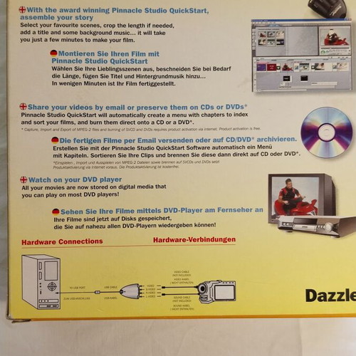 Pinnacle Dazzle 80 analog video converter card like new with cables