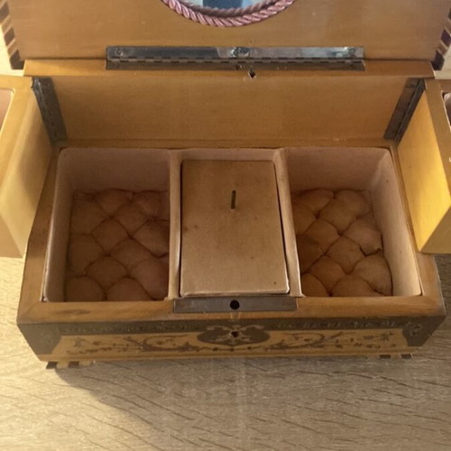 Wooden jewelry box used with music mechanism and unique design