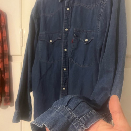 Levi’s Jean Denim shirt XL vintage old school western like new, blue