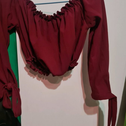 New Look top new, red, one size with sleeve ties