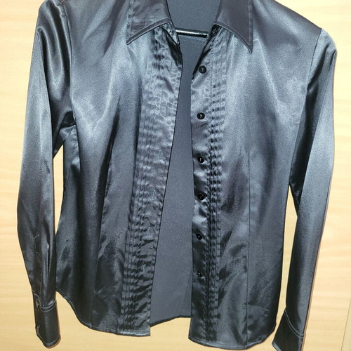 Satin Effect Blouse Mango like new, black, size S