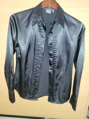 Μπλούζα Satin Effect Mango μεταχειρισμένη σαν καινούργια, μαύρη, μέγεθος S