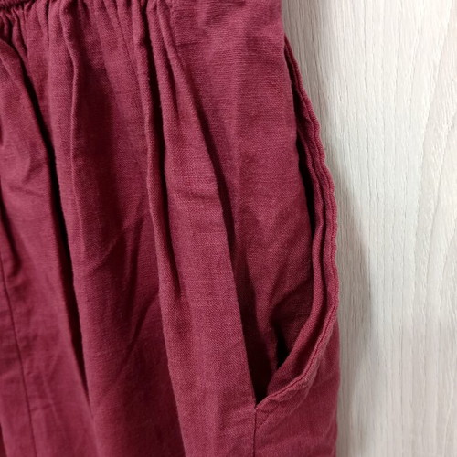 Funky Buddha linen jumpsuit, red, size S