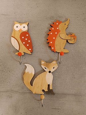 Παιδικές κρεμάστρες ζωάκια σετ 3 τεμάχια καινούργιο