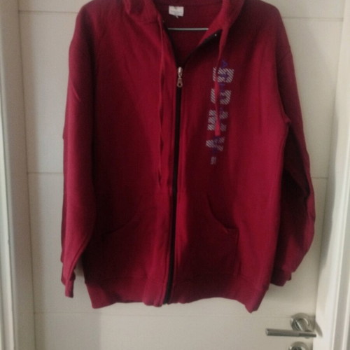 Body Move cotton sports hoodie jacket new, size medium, burgundy