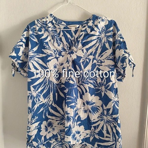 Counterparts women's cotton shirt XL like new, white and blue