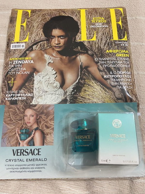 Magazine with Versace Crystal Emerald perfume gift new