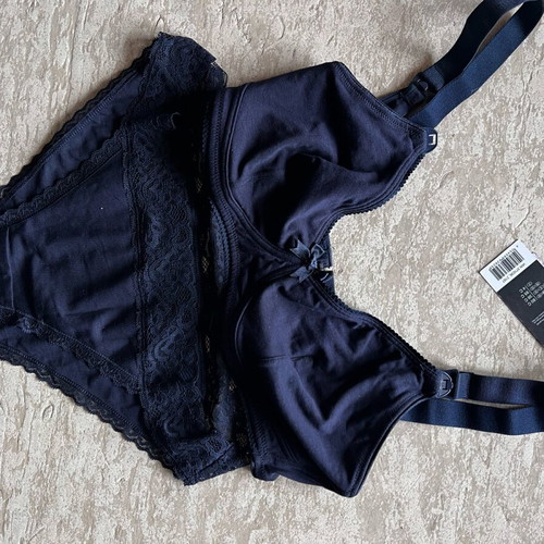 Navy Blue Bra Size 80 New Cotton