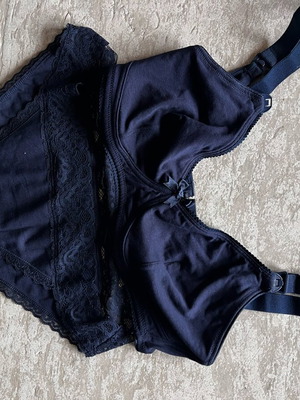 Navy Blue Bra Size 80 New Cotton
