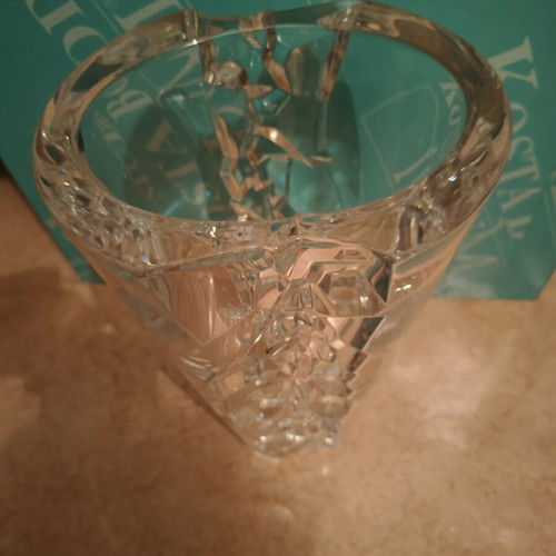 Costa Boda Crystal Vase like new, heavy crystal