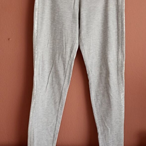 Deha women's set with blouse and leggings like new, gray with sequins
