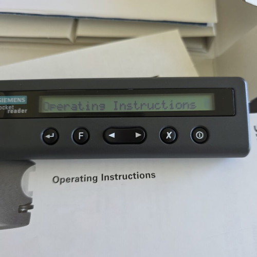 Siemens Pocket Reader used, complete in box, vintage OCR device