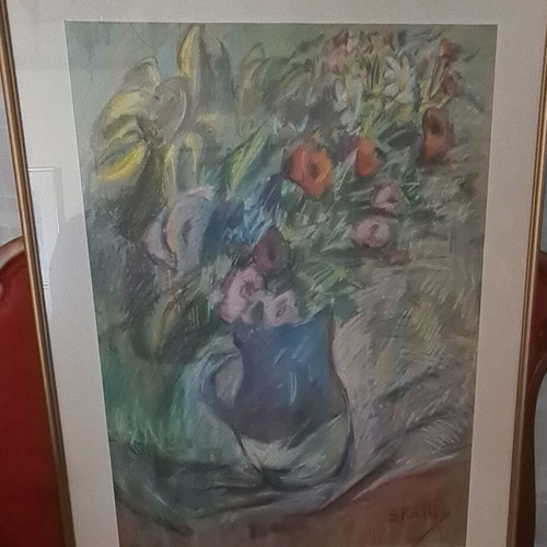 Sotiria Ralli Watercolor Painting like new with protective glass