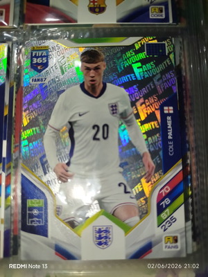 Κάρτα συλλεκτική Panini FIFA 365 Adrenalyn XL 2026 μεταχειρισμένη