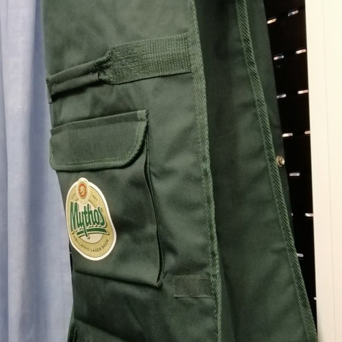Shopping trolley bag like new, green with Mythos logo