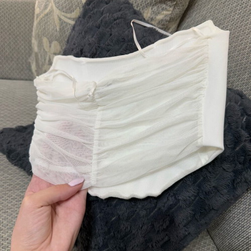 White strapless top Zara used, size S