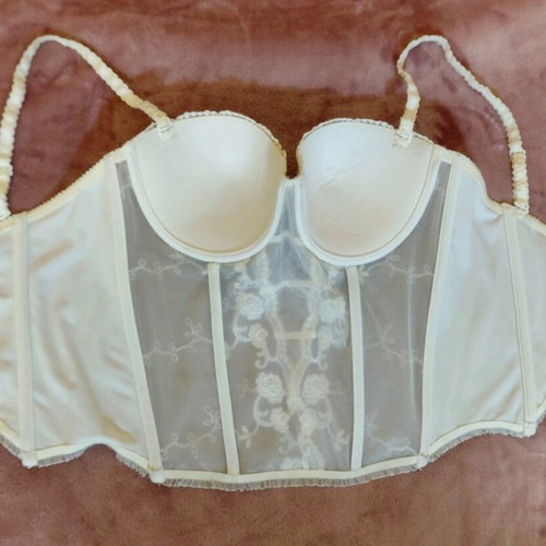 Vintage bridal bustier Luna 80C like new, romantic lace