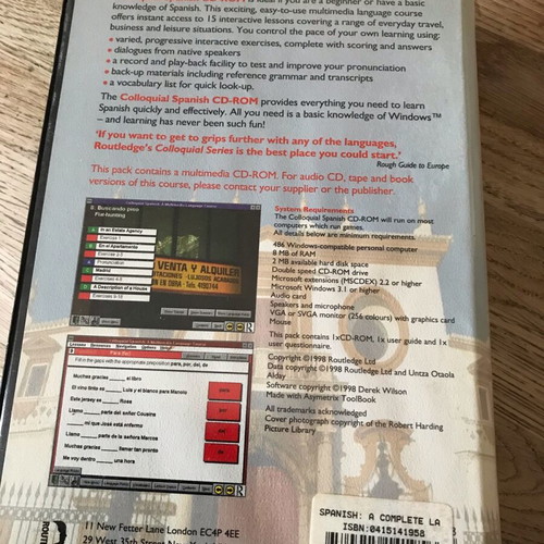 Spanish CD-ROM multimedia language course new