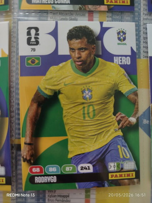 Panini Adrenalyn XL FIFA World Cup 2026 κάρτα Rodrygo Hero σαν καινούργιο