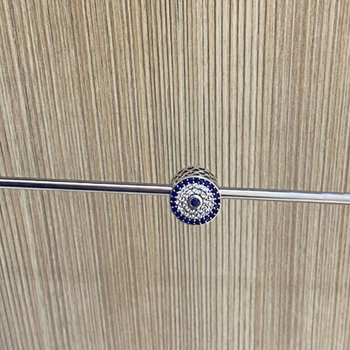 Silver eye-shaped 925 charm new, double-sided