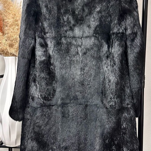 Anna Riska fur black from authentic rabbit fur like new, size S