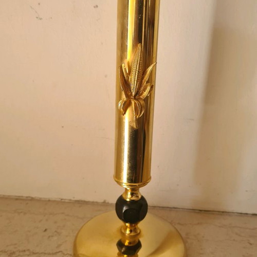Candlestick used, gold plated BK