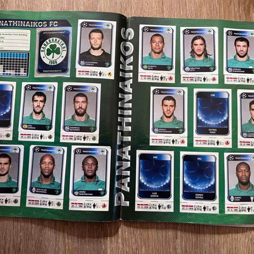 Panini Champions League 2010-11 Album used with 414 stickers